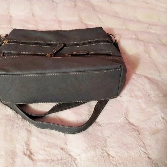 Stone & Co Granite Leather Boat Bottom Cross Body Bag - Picture 9 of 16